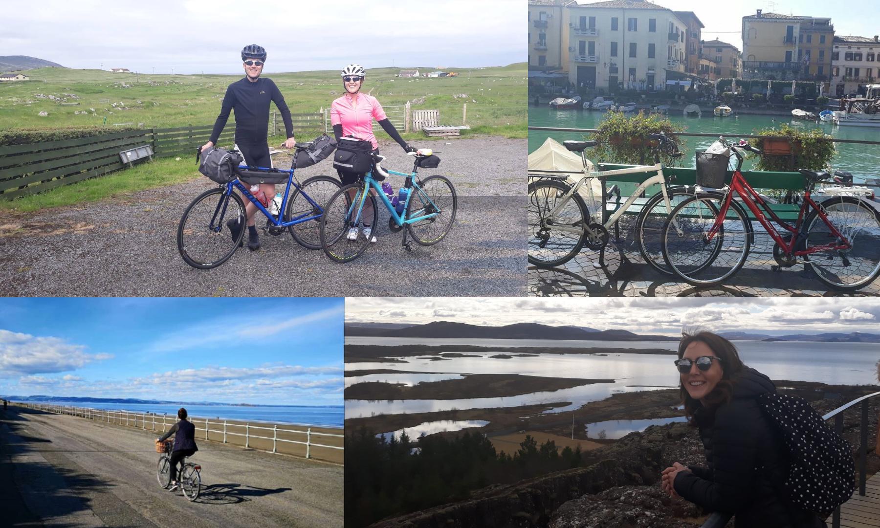 A montage of photos including Portobello beach, an Outer Hebridean beach and an Italian river